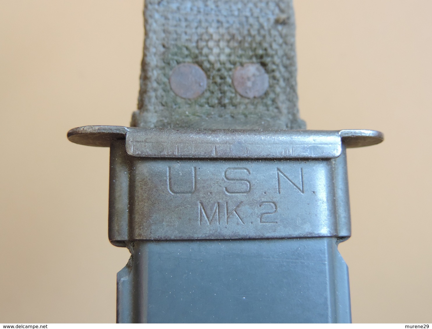 Couteau USN MK2 CAMILLUS à marquage sur lame, US WW2.
