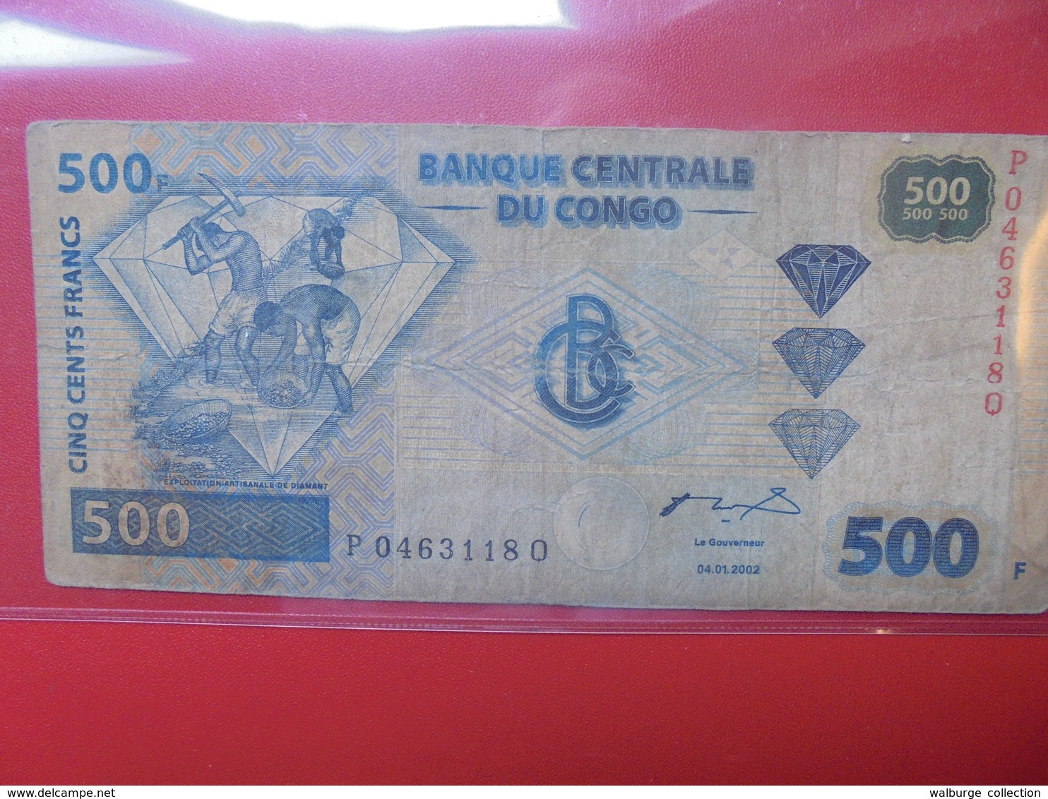 CONGO 500 FRANCS 2002 CIRCULER (B.2) - Democratic Republic Of The Congo & Zaire