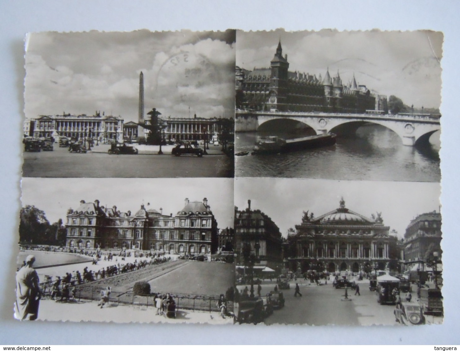 Paris Et Ses Merveilles Multi-vues Place De La Concorde & De L'Opéra Conciergerie Palais De Luxembourg Edit Leconte 1957 - Autres & Non Classés