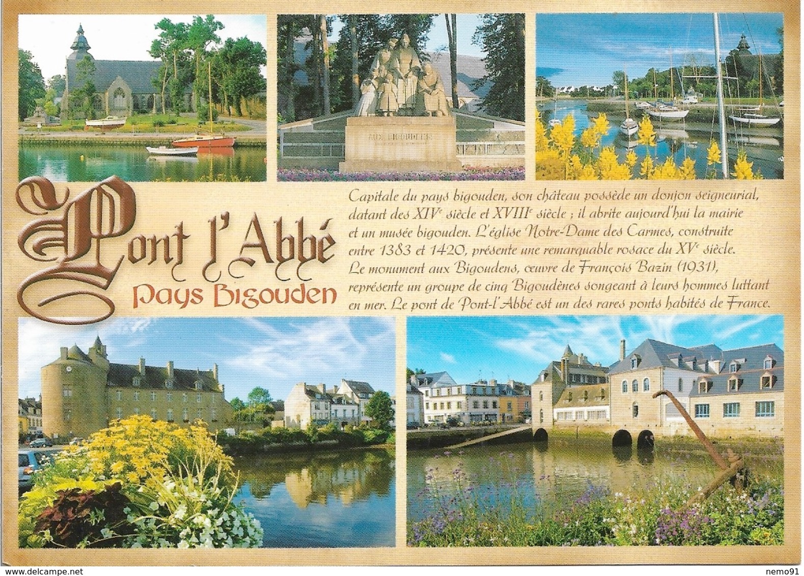 29 - PONT L'ABBÉ - CAPITALE DU PAYS BIGOUDEN - 5 PETITES VUES - CPM - VIERGE - - Pont L'Abbe