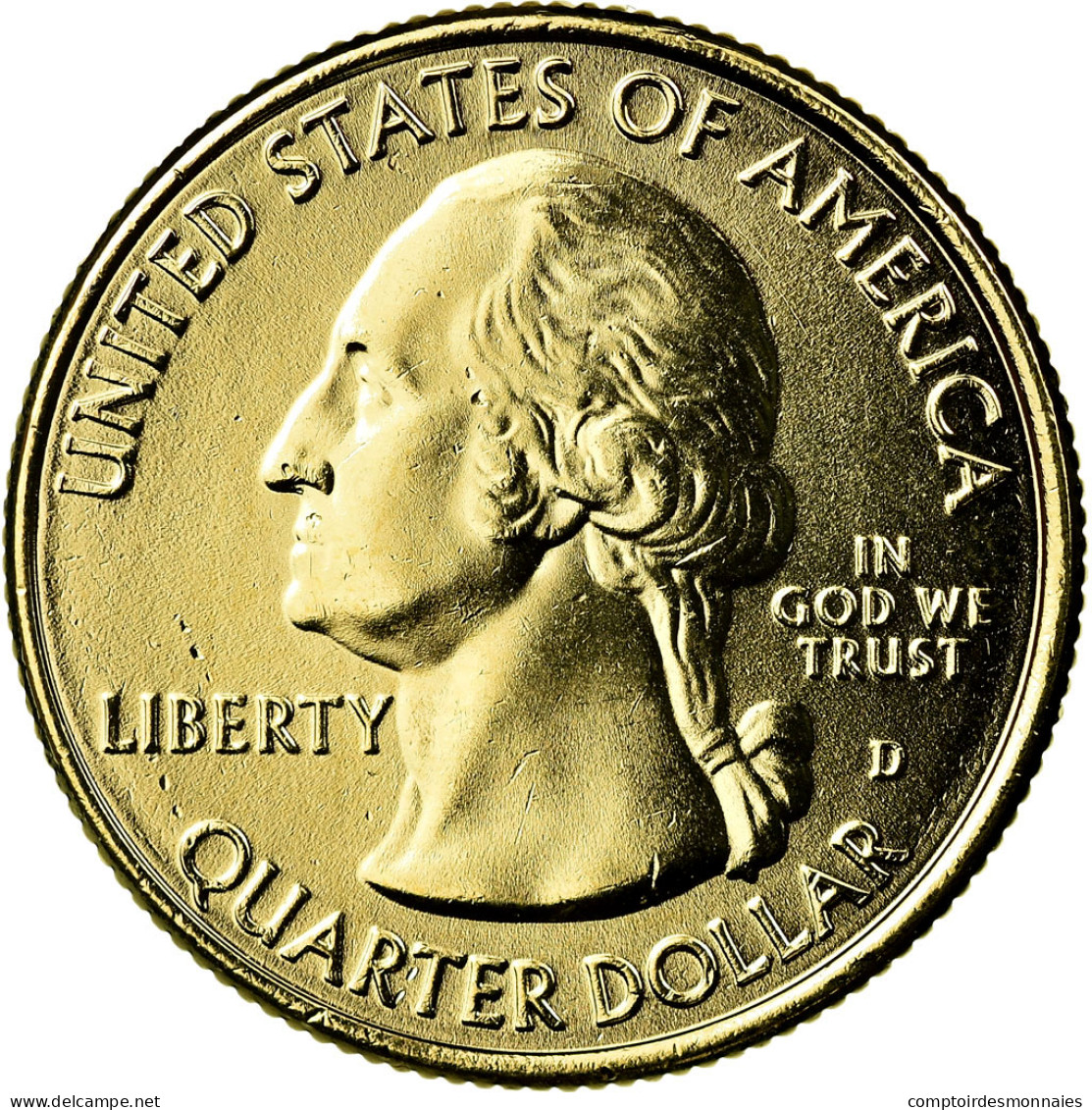 Monnaie, États-Unis, Chickasaw, Quarter, 2011, U.S. Mint, SUP, Métal Doré - 2010-...: National Parks