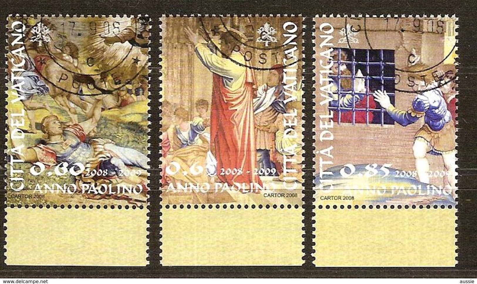 Vatican Vatikaanstad 2008 Yvertn° 1472-1474 (°) Oblitéré Used Cote 6,30 Euro - Used Stamps