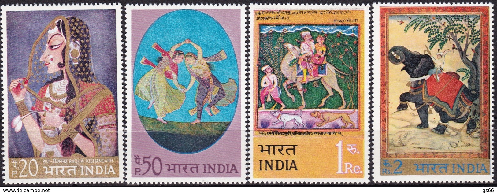 Indien, 1973, 561/64, Gemälde. MNH ** - Ungebraucht