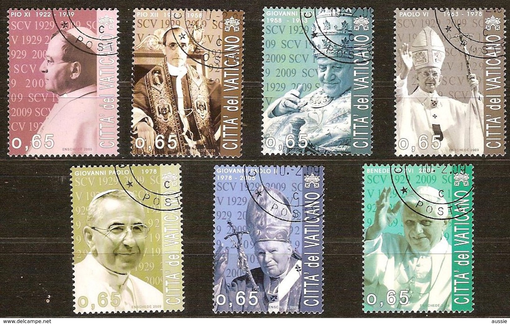 Vatican Vatikaanstad 2009 Yvertn° 1483-1489 (°) Oblitéré Used Cote 14,00 Euro - Used Stamps