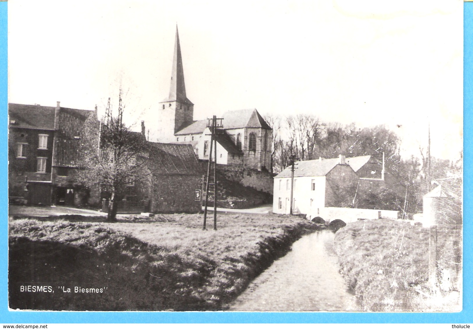 Biesmes-(Mettet)-+/-1960-La Rivière "La Biesmes"-l'Eglise St.Martin En Arrière Plan-Edit.Pamaprint Haillot- A.Baudelet - Mettet