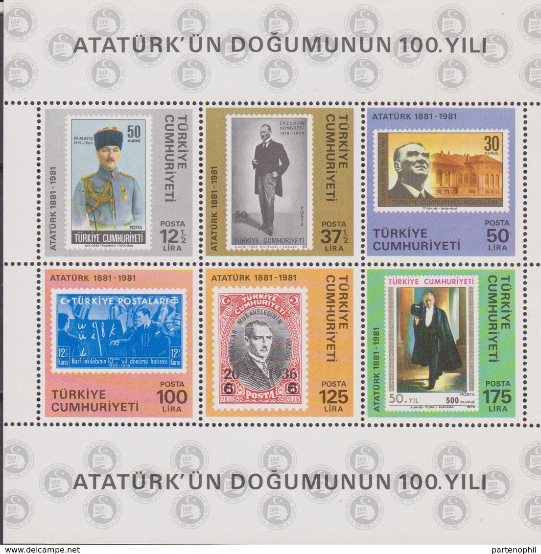 Turchia Turkey - Ataturk Stamp On Stamp Sheet MNH - Blocchi & Foglietti