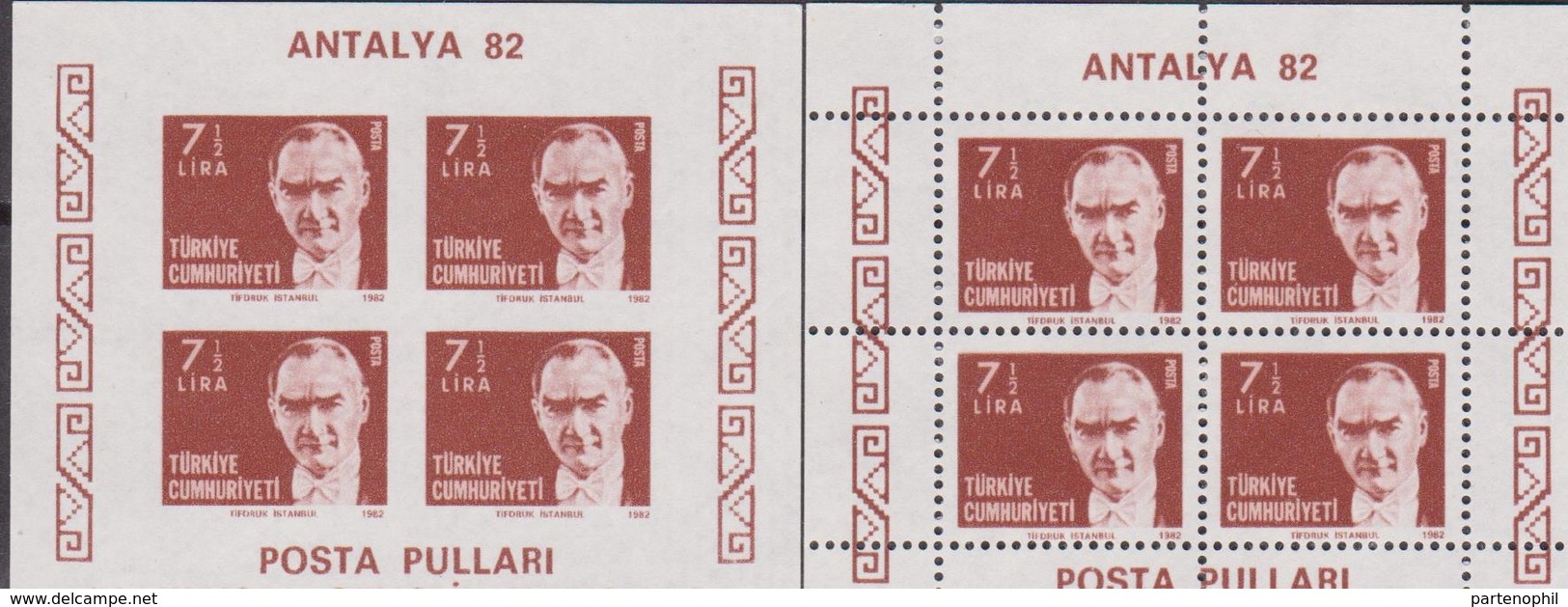 Turchia Turkey - Antalya 82'  Sheet MNH - Blocchi & Foglietti