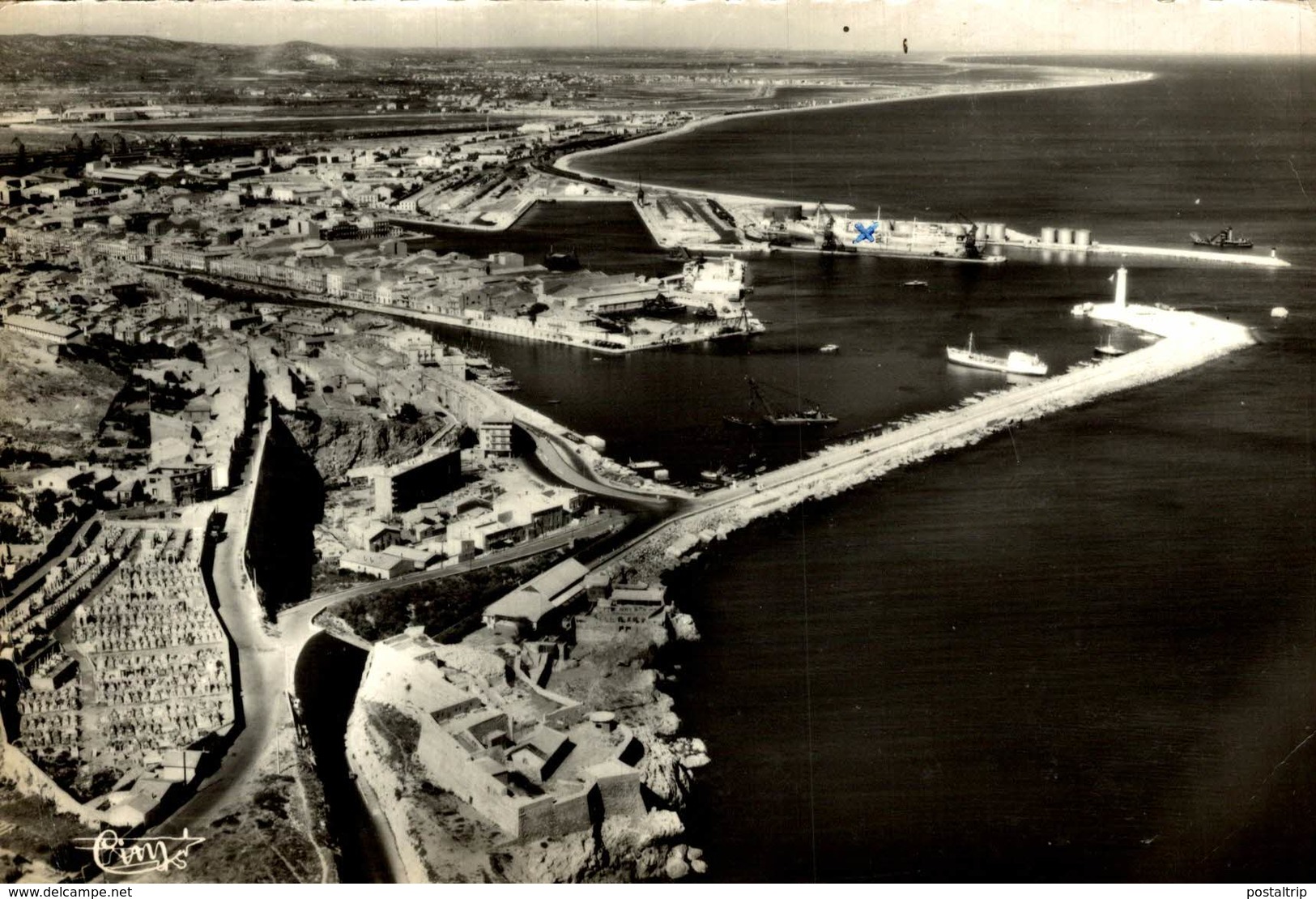 Sète (Hérault 34): Vue Aérienne Entrée Du Port Et Bassin Aux Pétroles .   Francia  France Frankreich - Sete (Cette)