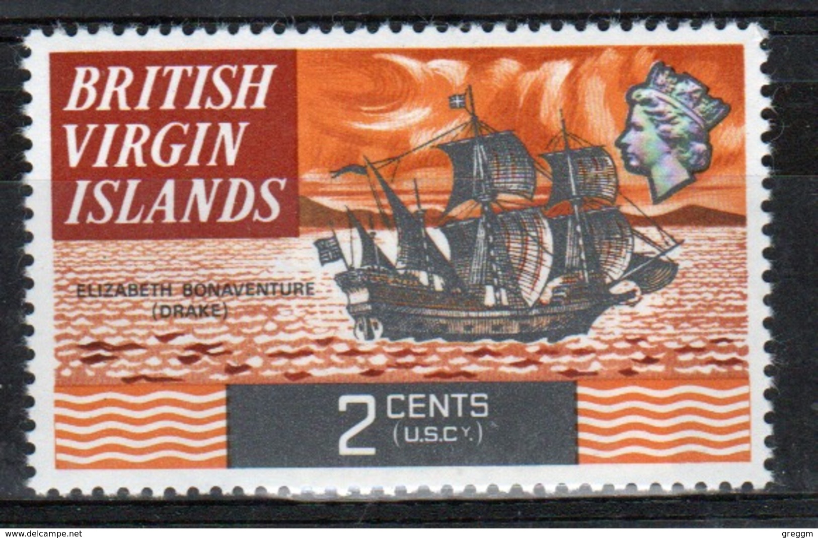 British Virgin Islands 1970 Queen Elizabeth Single 2 Cent  Stamp From The Definitive Set. - British Virgin Islands