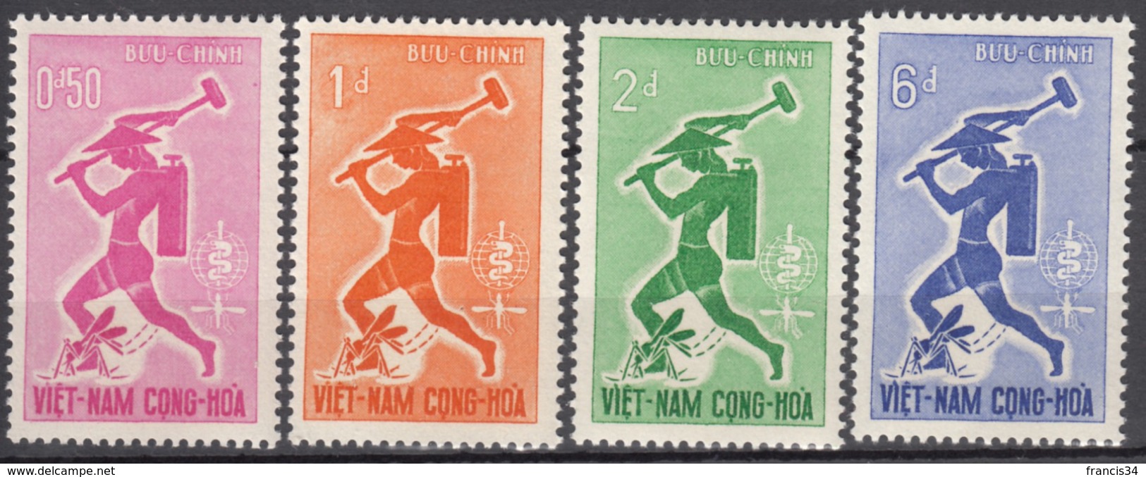 Du N° 188 Au N° 191 Du Vietnam Du Sud - X X - ( E 1653 ) - Viêt-Nam