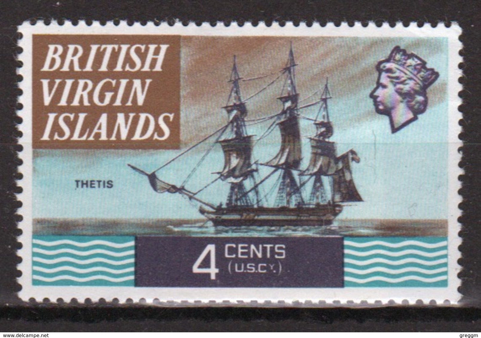 British Virgin Islands 1970 Queen Elizabeth Single 4 Cent  Stamp From The Definitive Set. - British Virgin Islands