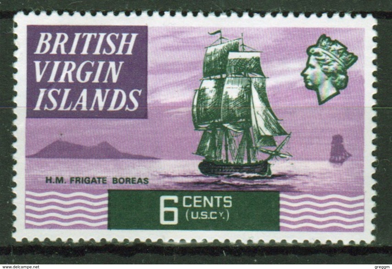 British Virgin Islands 1970 Queen Elizabeth Single 6 Cent  Stamp From The Definitive Set. - British Virgin Islands