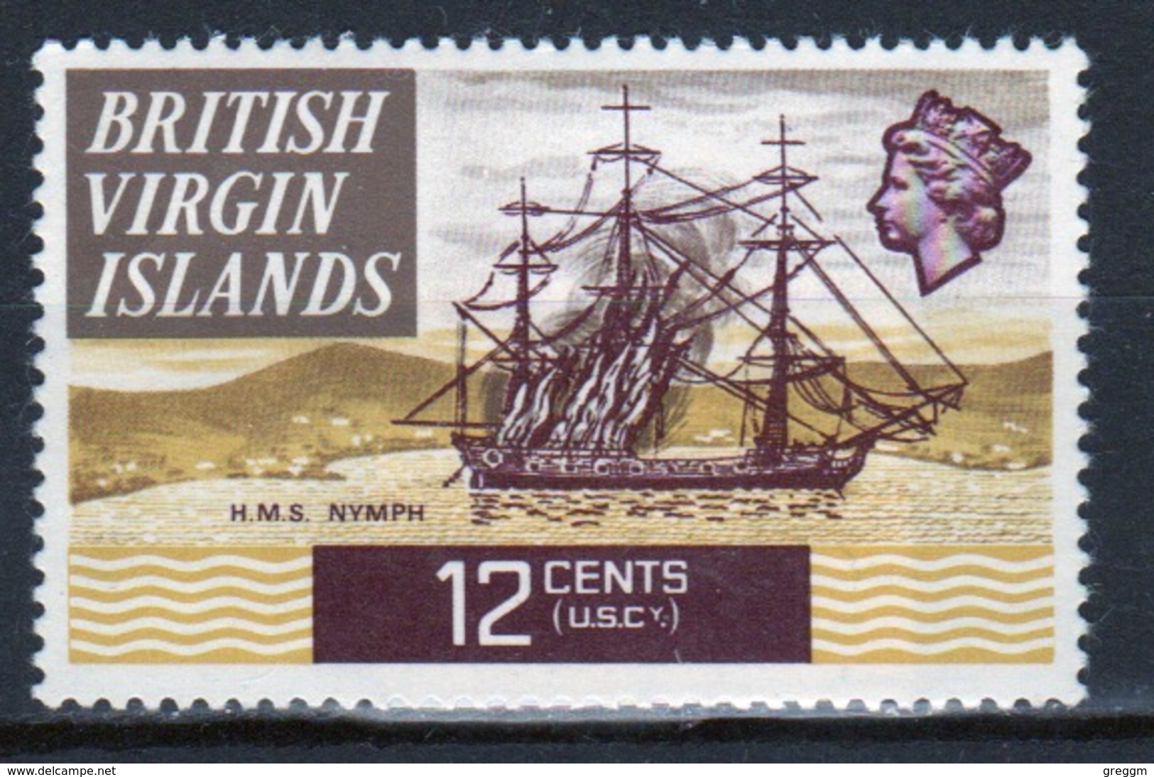 British Virgin Islands 1970 Queen Elizabeth Single 12 Cent  Stamp From The Definitive Set. - Britse Maagdeneilanden