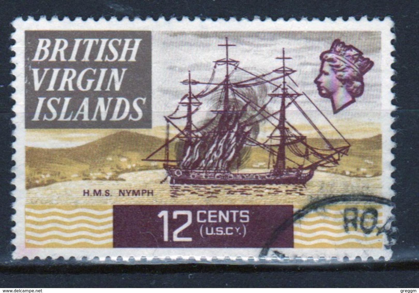 British Virgin Islands 1970 Queen Elizabeth Single 12 Cent  Stamp From The Definitive Set. - British Virgin Islands