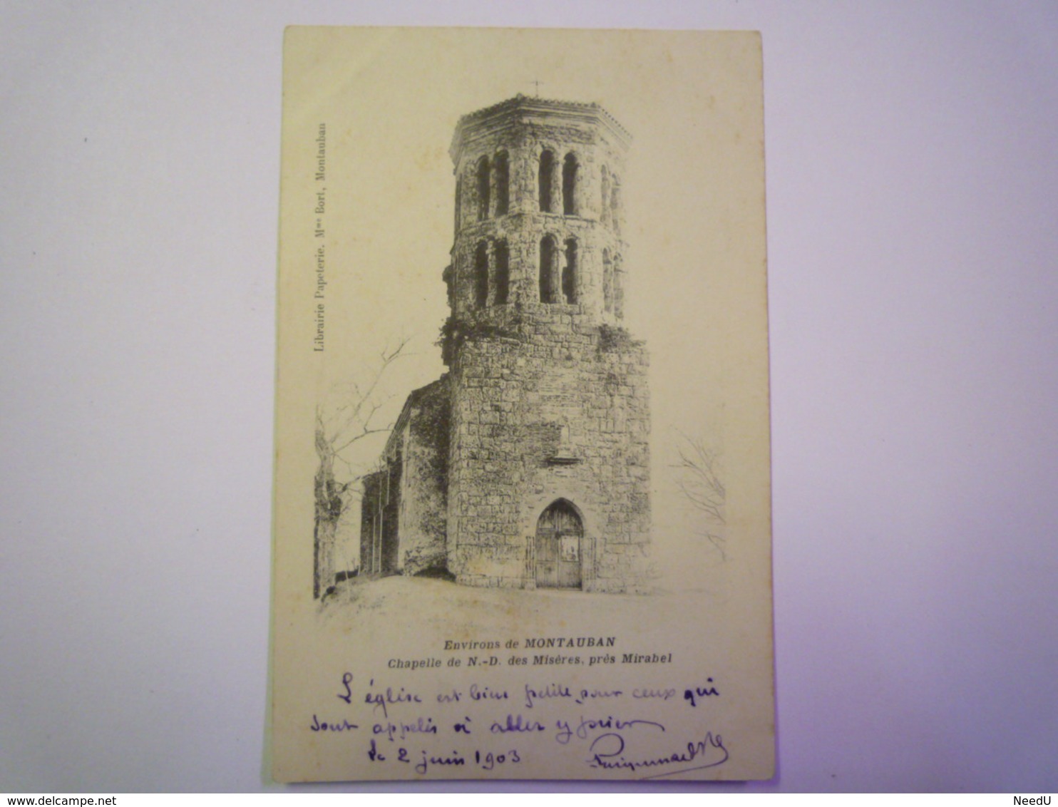 GP 2019 - 1424  Environs De MONTAUBAN  :  Chapelle De N. D. Des Misères , Près Mirabel   1903   XXX - Sonstige & Ohne Zuordnung