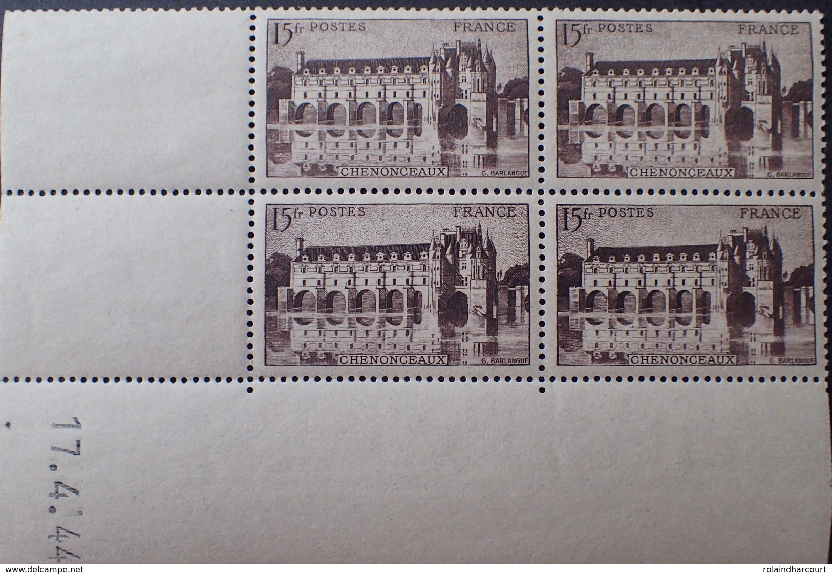 R1949/950 - 1944 - CHENONCEAUX - N°610 TIMBRES NEUFS** CdF Daté - 1940-1949