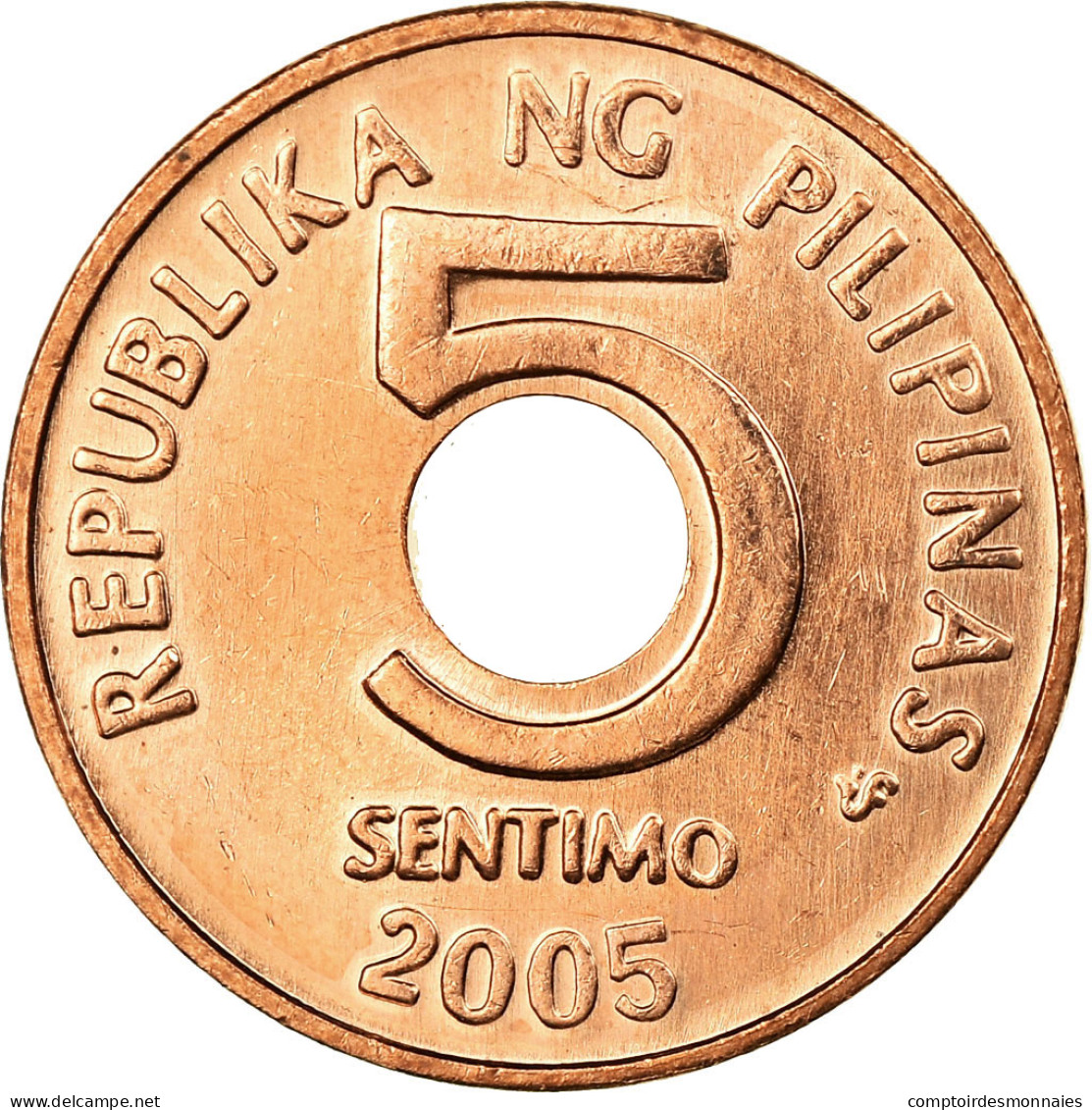 Monnaie, Philippines, 5 Sentimos, 2005, SUP, Copper Plated Steel, KM:268 - Philippines