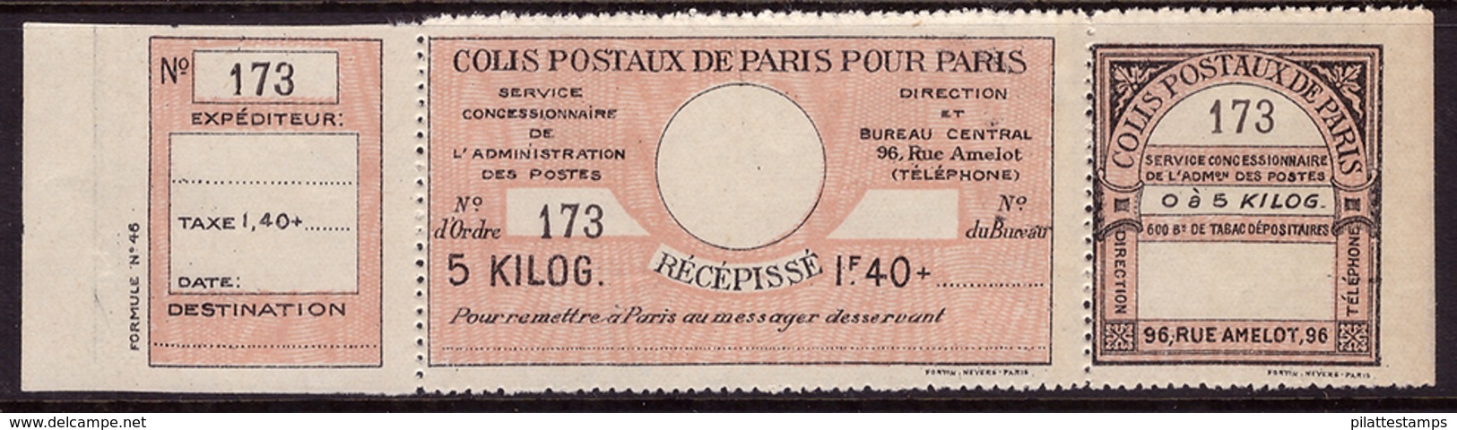 -France Colis Postaux Paris Pour Paris 132** - Other & Unclassified