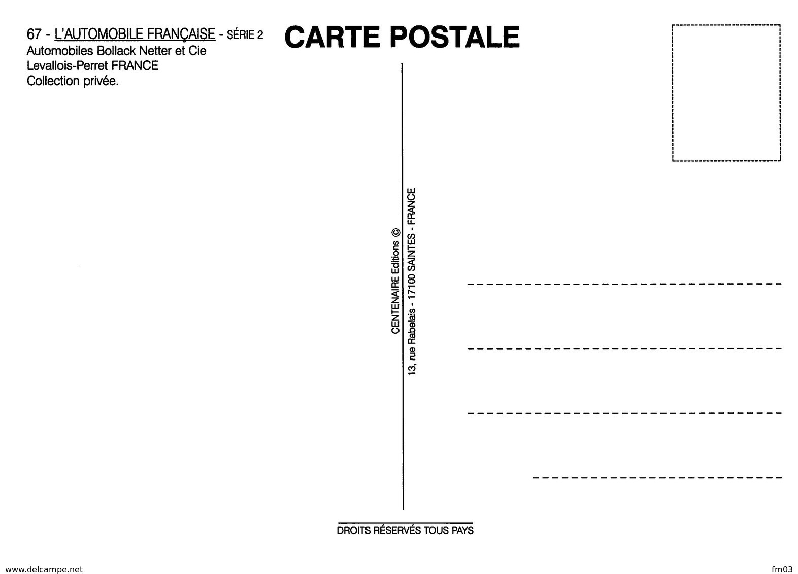 Voiture BNC Levallois Perret Illustrateur Géo Ham - Voitures De Tourisme