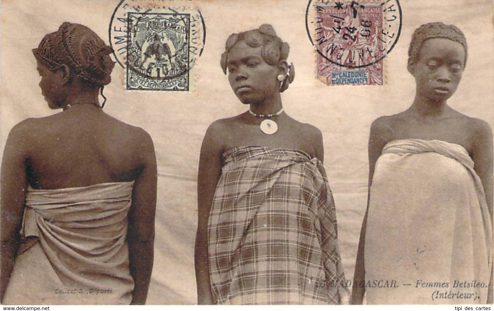 Madagascar - Femmes Betsileo, Intérieur (type, Coiffures) (cad Nouvelle Calédonie Retouché) - Madagascar