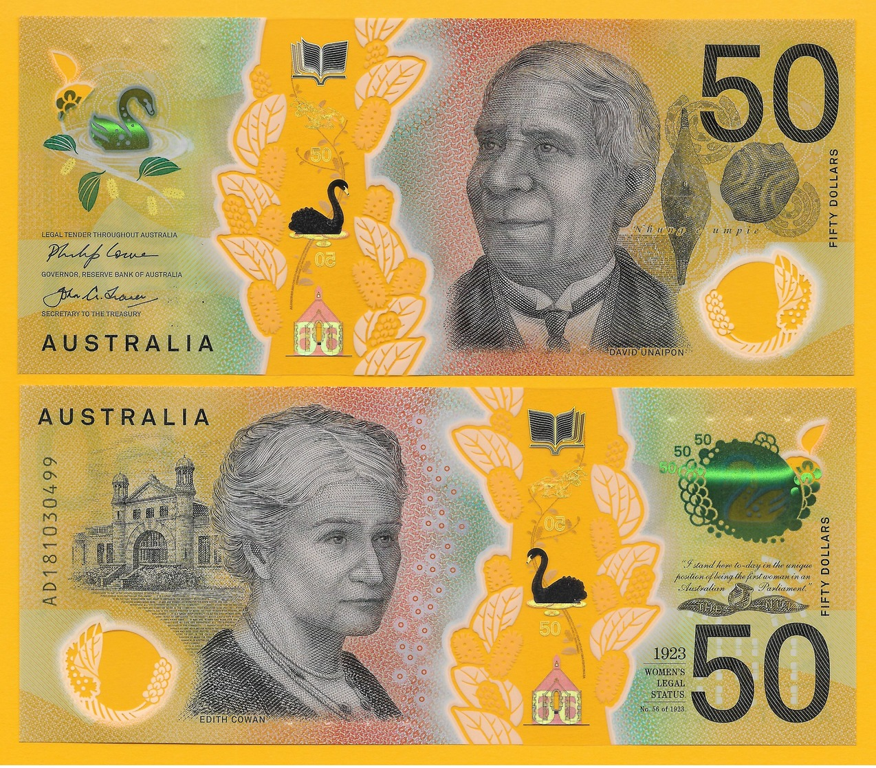 Australia 50 Dollars P-new 2018 UNC Polymer Banknote - Other & Unclassified