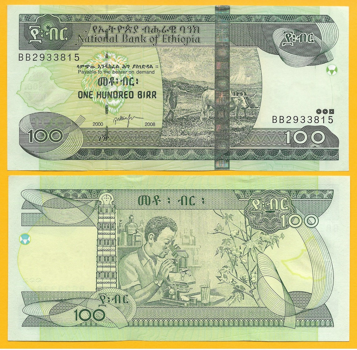 Ethiopia 100 Birr P-52d 2008 UNC - Etiopia