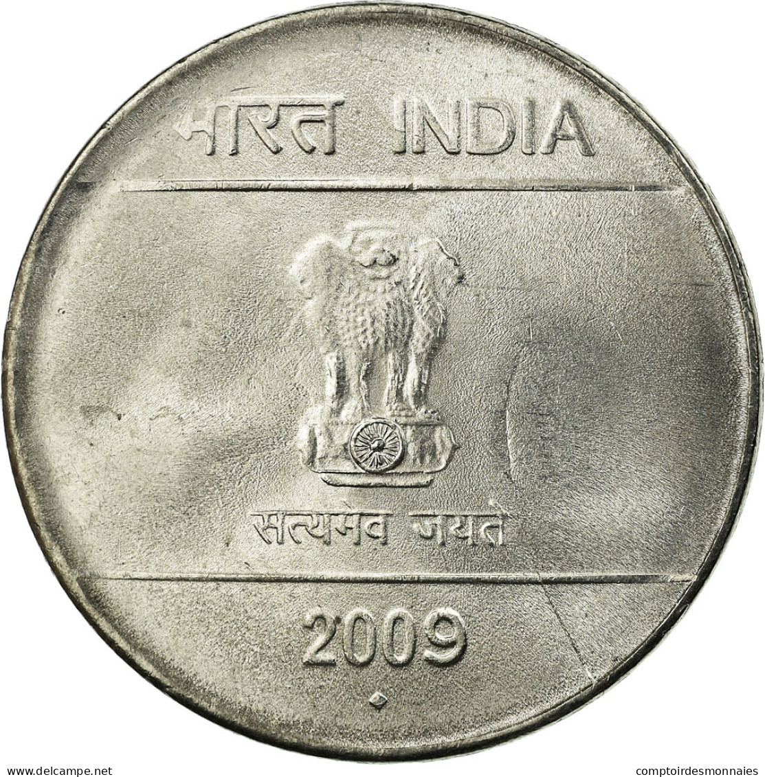 Monnaie, INDIA-REPUBLIC, 2 Rupees, 2009, TTB+, Stainless Steel, KM:327 - Inde