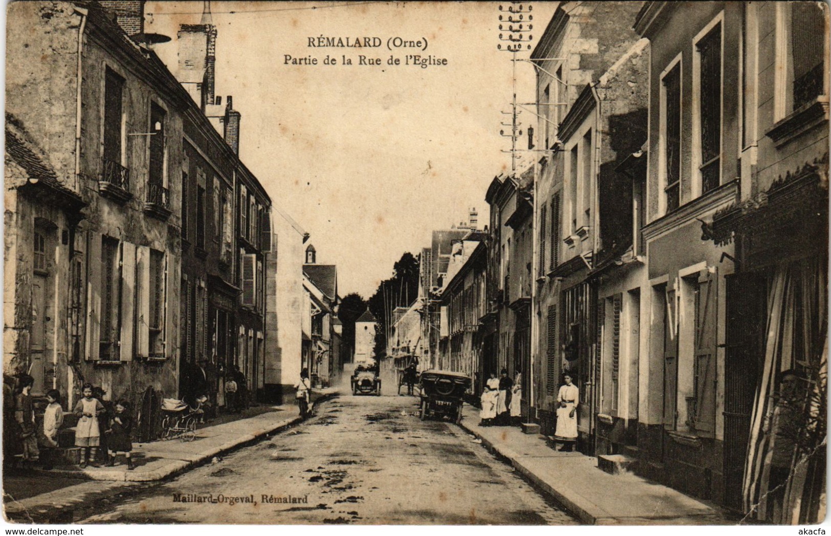 CPA Remalard-Partie De La Rue De I'Eglise (800232) - Remalard