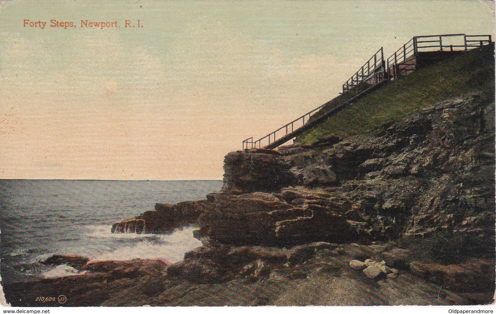 POSTCARD UNITED STATES - FORTY STEPS  , NEWPORT - Newport