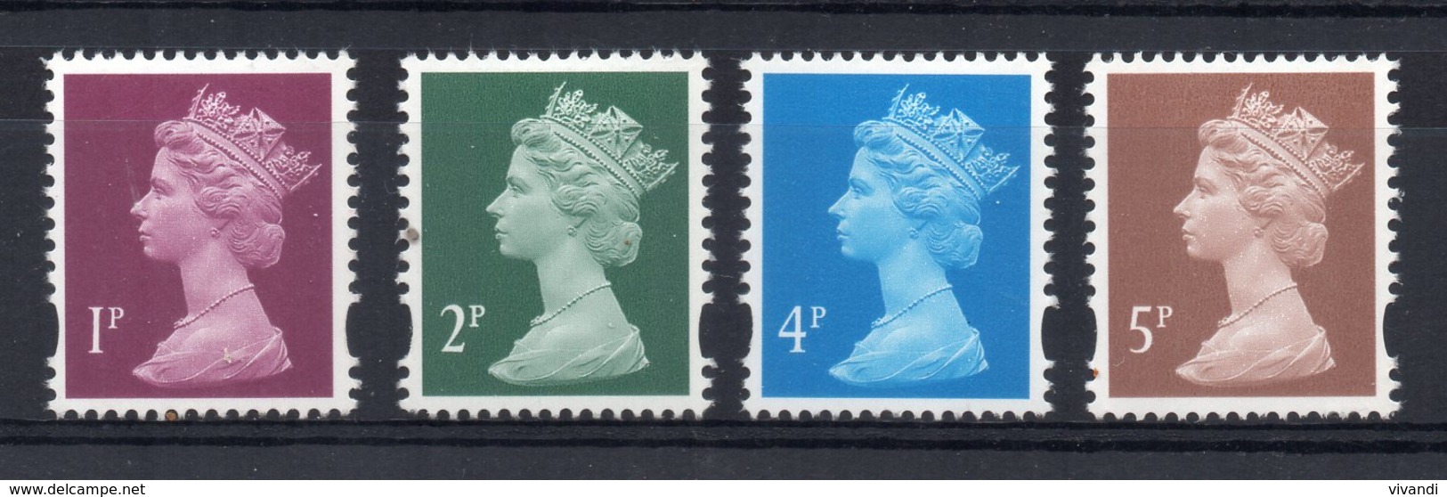 Great Britain - 1993/95 - Elliptical Perf Machins (4 Values) - MNH - Nuovi