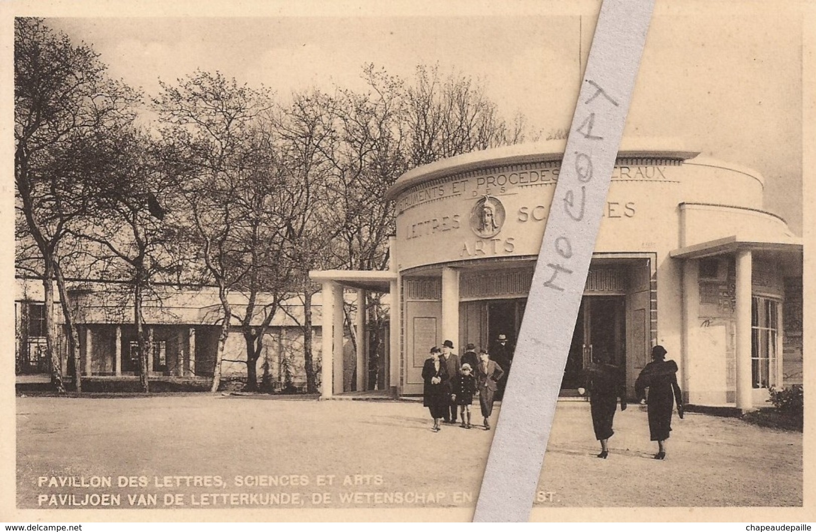 Pavillon Des Lettres Sciences Et Arts (Exposition Bruxelles 1935) - Expositions