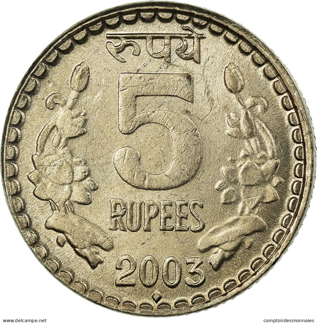 Monnaie, INDIA-REPUBLIC, 5 Rupees, 2003, TTB, Copper-nickel, KM:154.1 - Inde