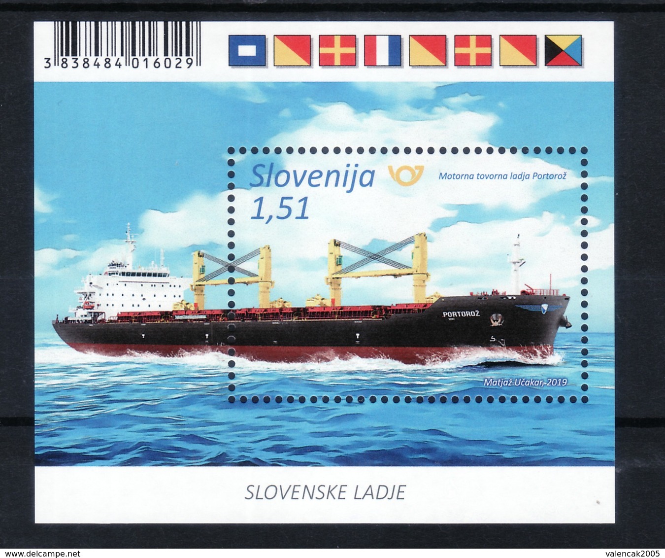 1354 Slowenien Slovenia Slovenie 2019 Mi.No. 1369 ** MNH Block Schiffe Cargo Vessel Ship Portoroz - Slowenien