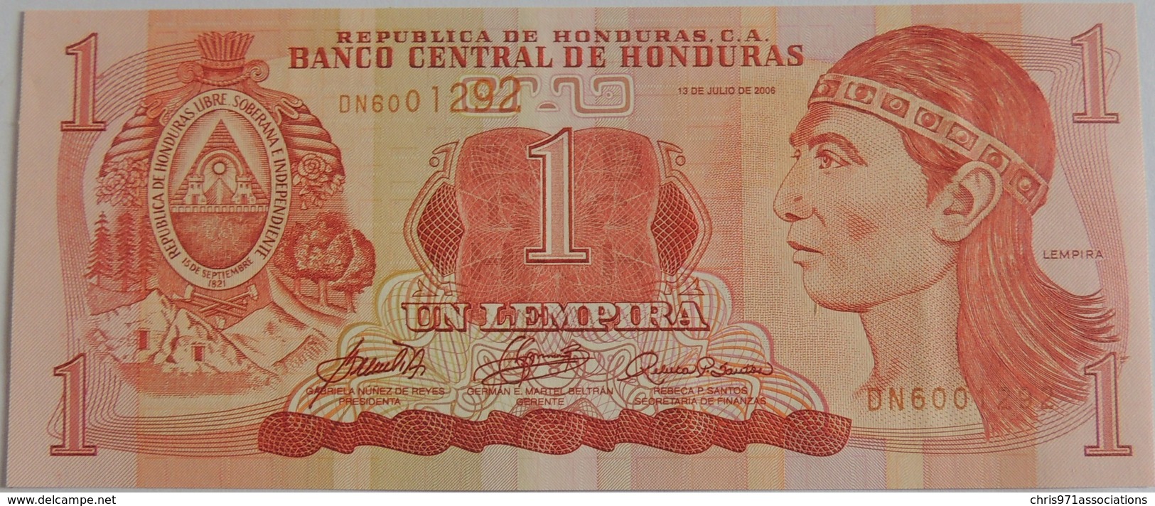 Beau Billet Du Honduras 1 Lempira 2003 à 2006 Pick 84 Neuf/UNC - Honduras