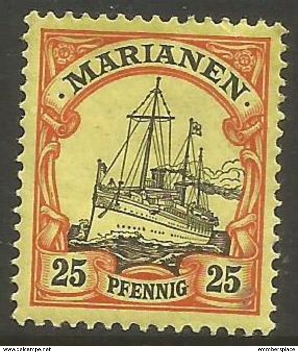 Mariana Islands - 1901 Kaiser's Yacht 25pf MH *    Sc 21 - Mariana Islands