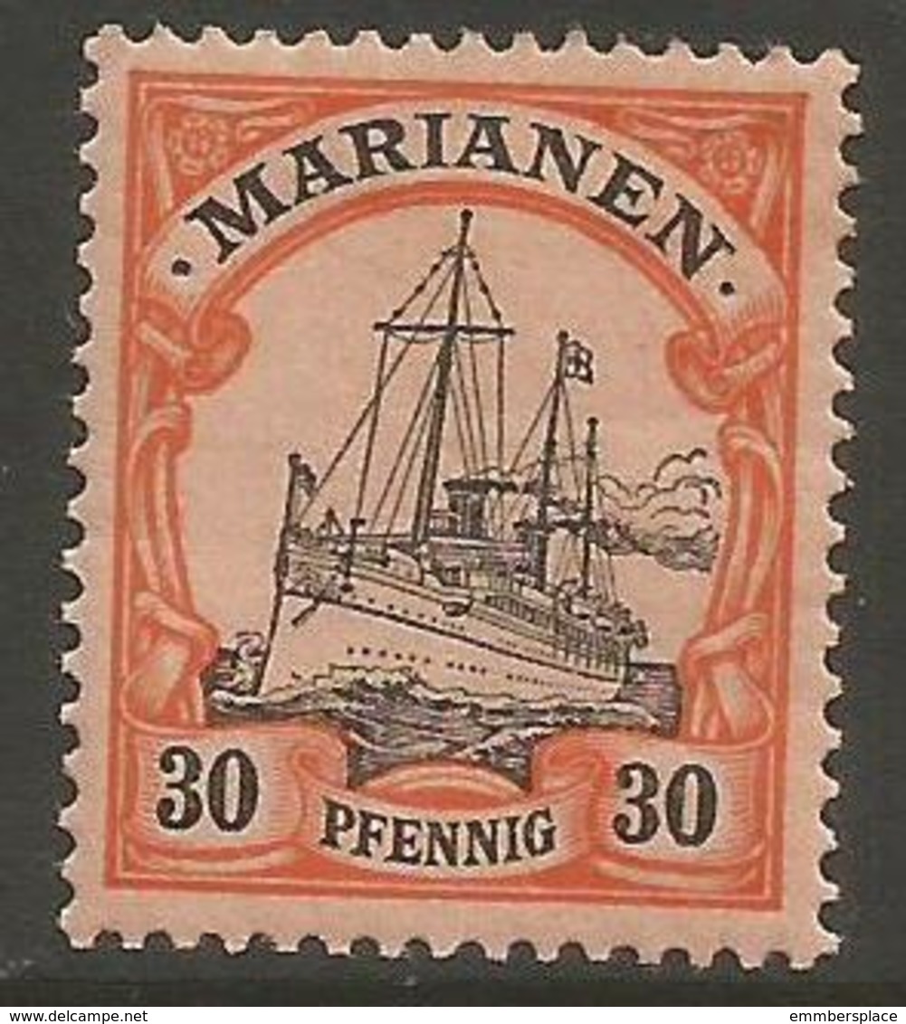 Mariana Islands - 1901 Kaiser's Yacht 30pf MH *    Sc 22 - Mariana Islands