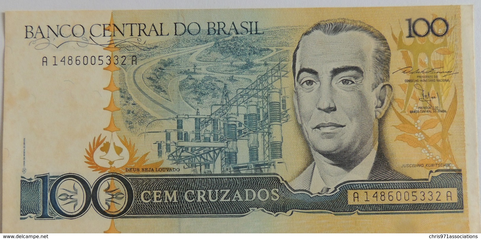 Billet Du Brésil 100 Cruzados 1987 Pick 211b Peu Circulé - Brésil