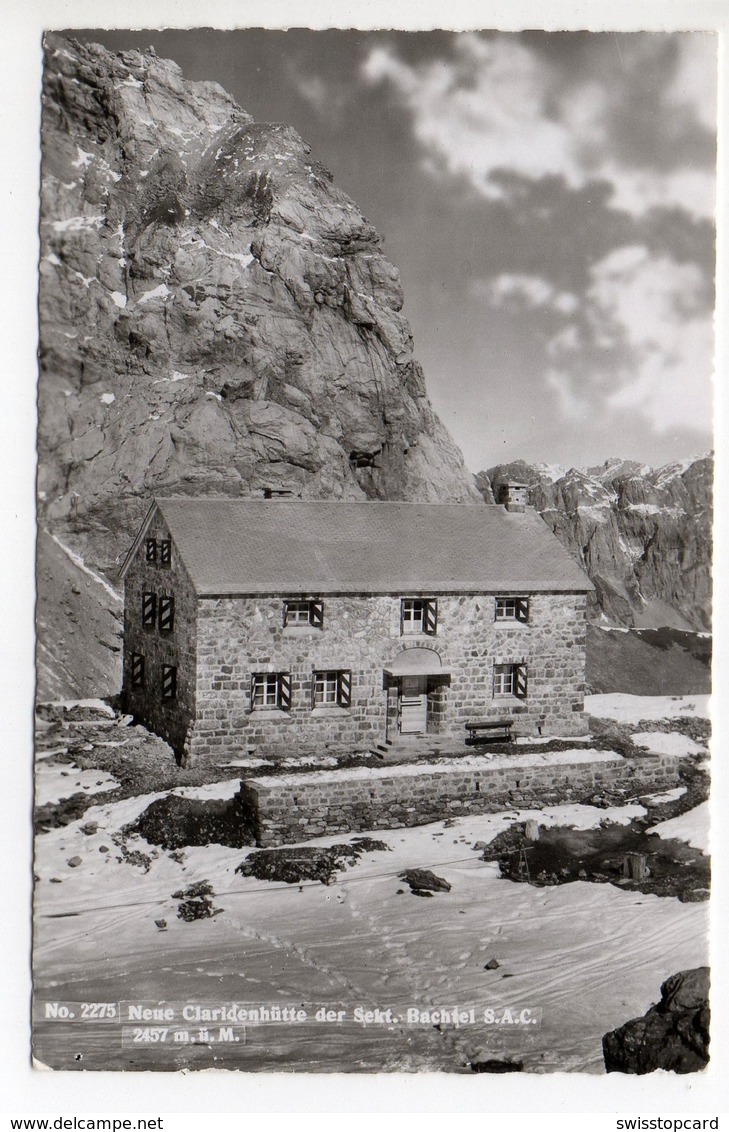 BRAUNWALD LINTHAL Neue Claridenhütte Sekt. Bachtel S.A.C. Stempel Hütte - Linthal