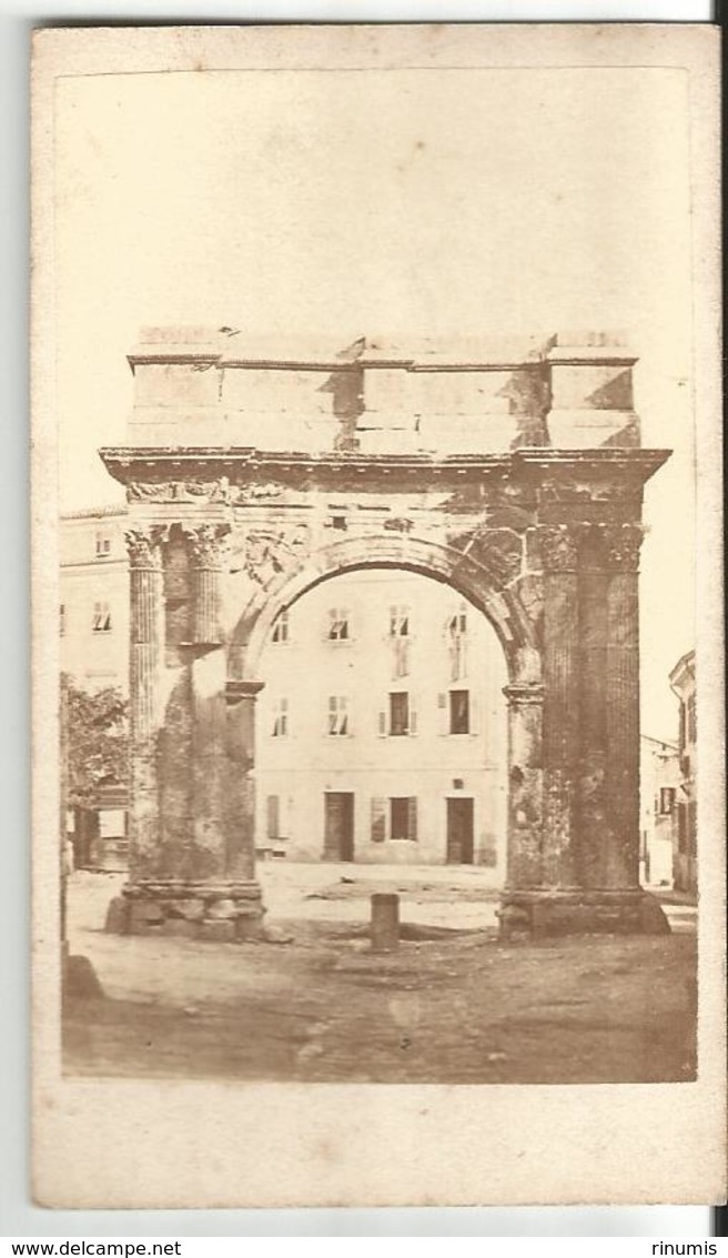 Croatia Pola/Pula Porta Aurea CDV By L.Mioni 1st.Photo Studio In Pula Open 1862 - Croatia