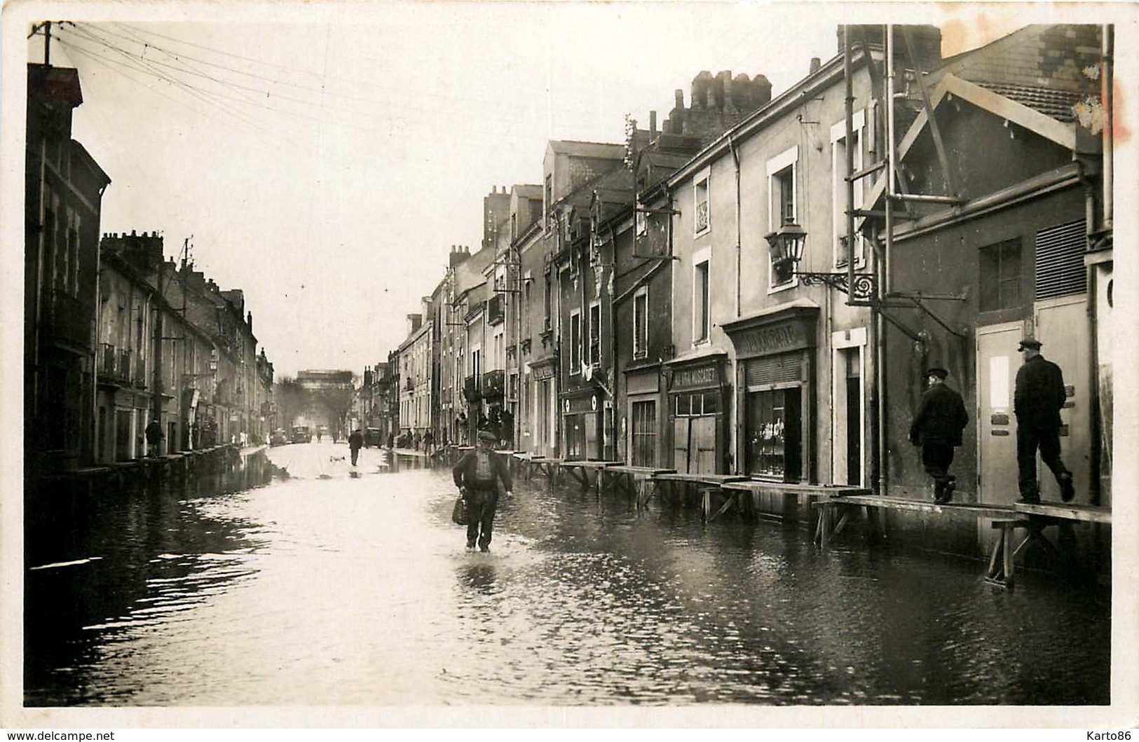 Nantes * La Rue Bougainville Sous L'eau * Janvier 1936 - Nantes