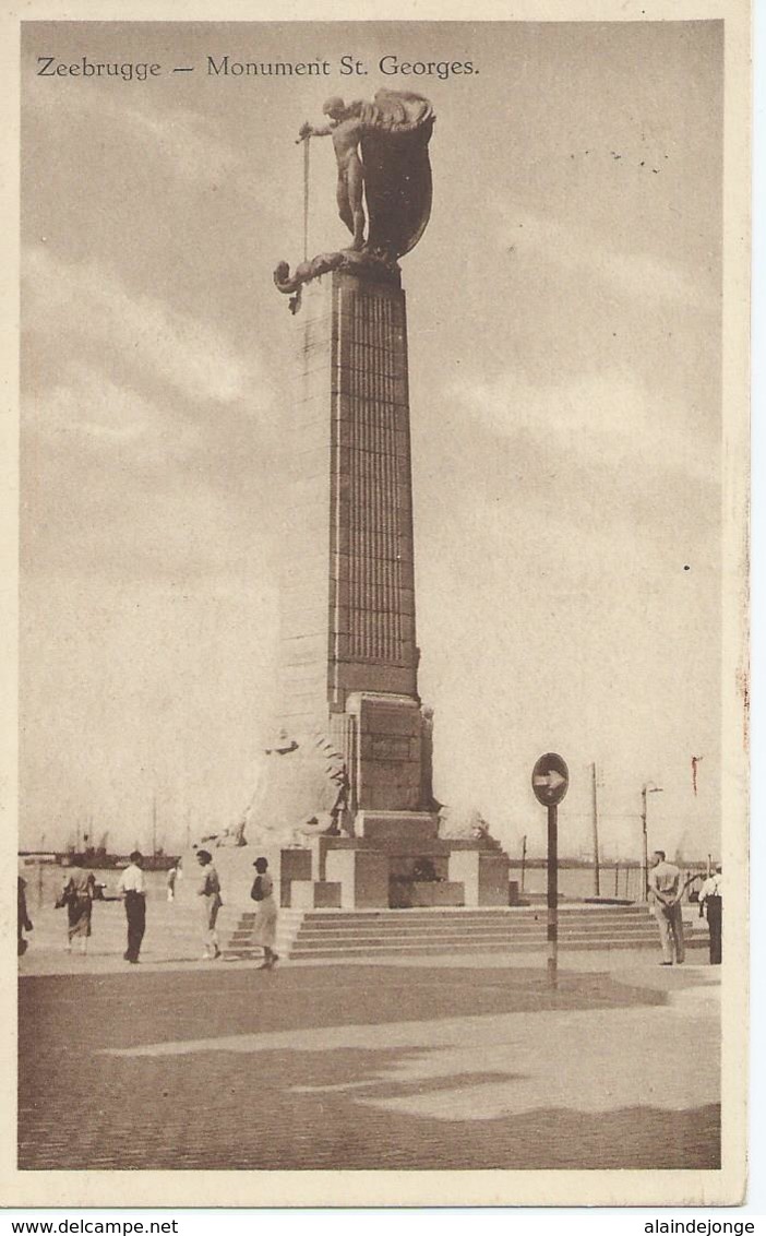 Zeebrugge - Monument St. Georges - Phototypie Légia - Edit H. Debloos - 1937 - Zeebrugge