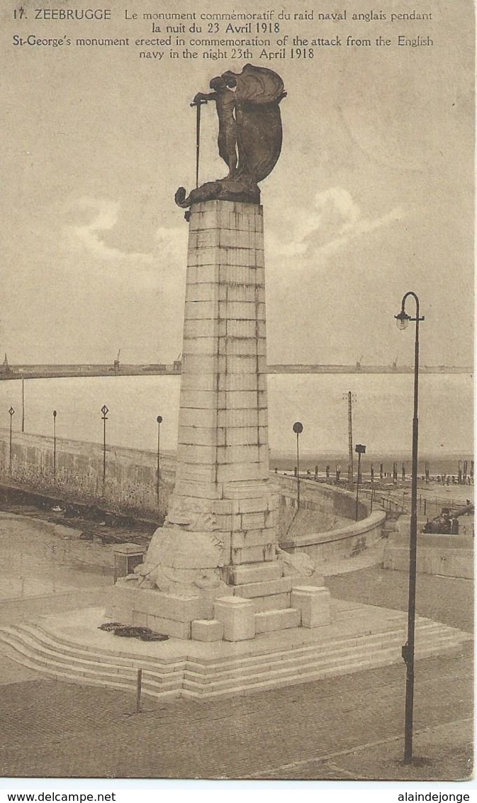 Zeebrugge - 17 - Le Monument Commémoratif Du Raid Naval Anglais Pendant La Nuit Du 23 Avril 1918 - Zeebrugge