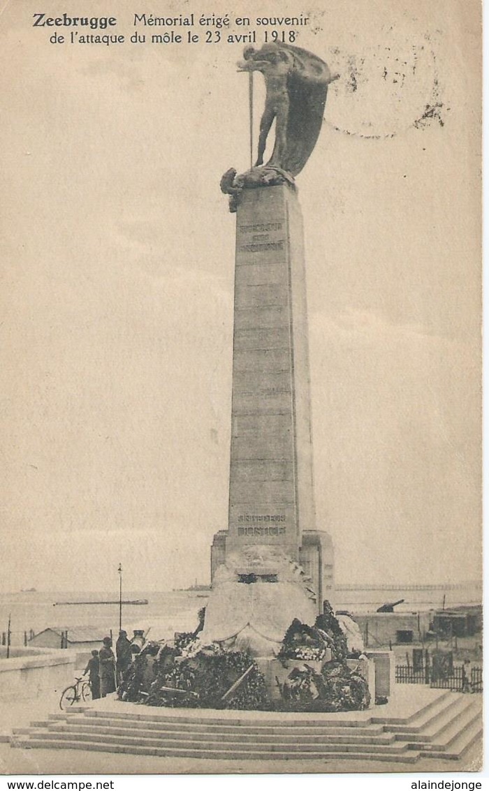 Zeebrugge - Mémorial érigé En Souvenir De L'attaque Du Môle Le 23 Avril 1918 - Edit Revyn - 1923 - Zeebrugge
