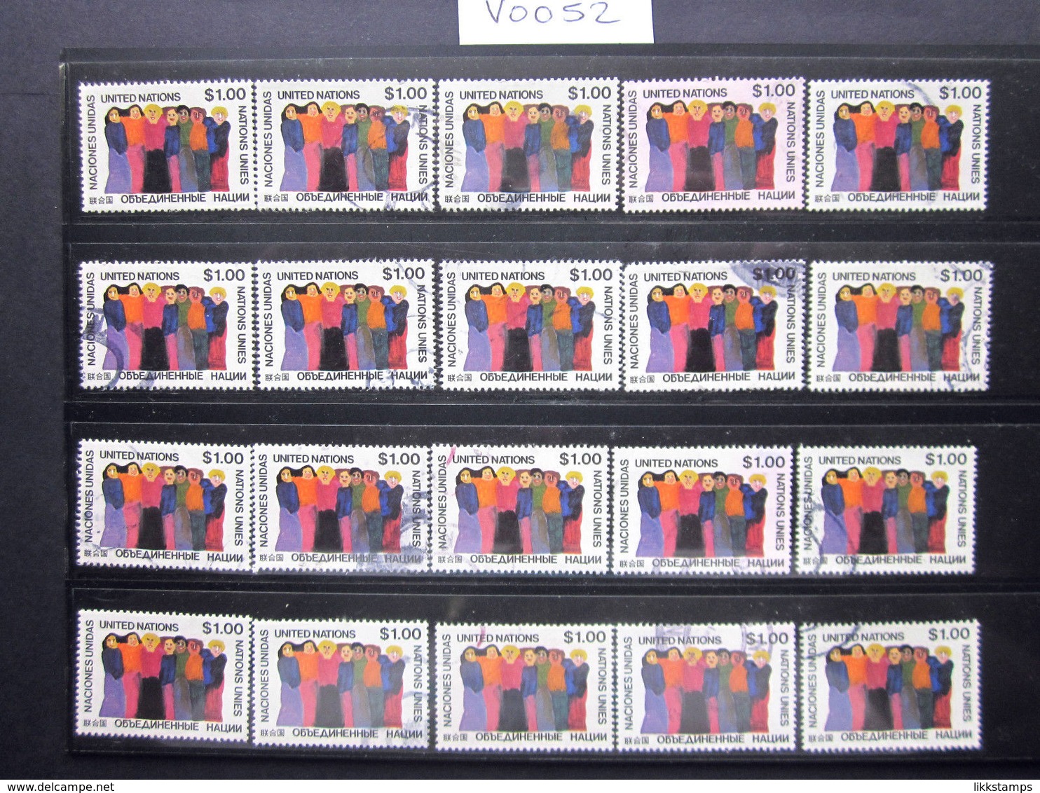 1978 LOT OF 20 UNCHECKED "SG 302" PICTORIAL UNITED NATIONS STAMPS. ( V0052 ) #00364 - Verzamelingen & Reeksen