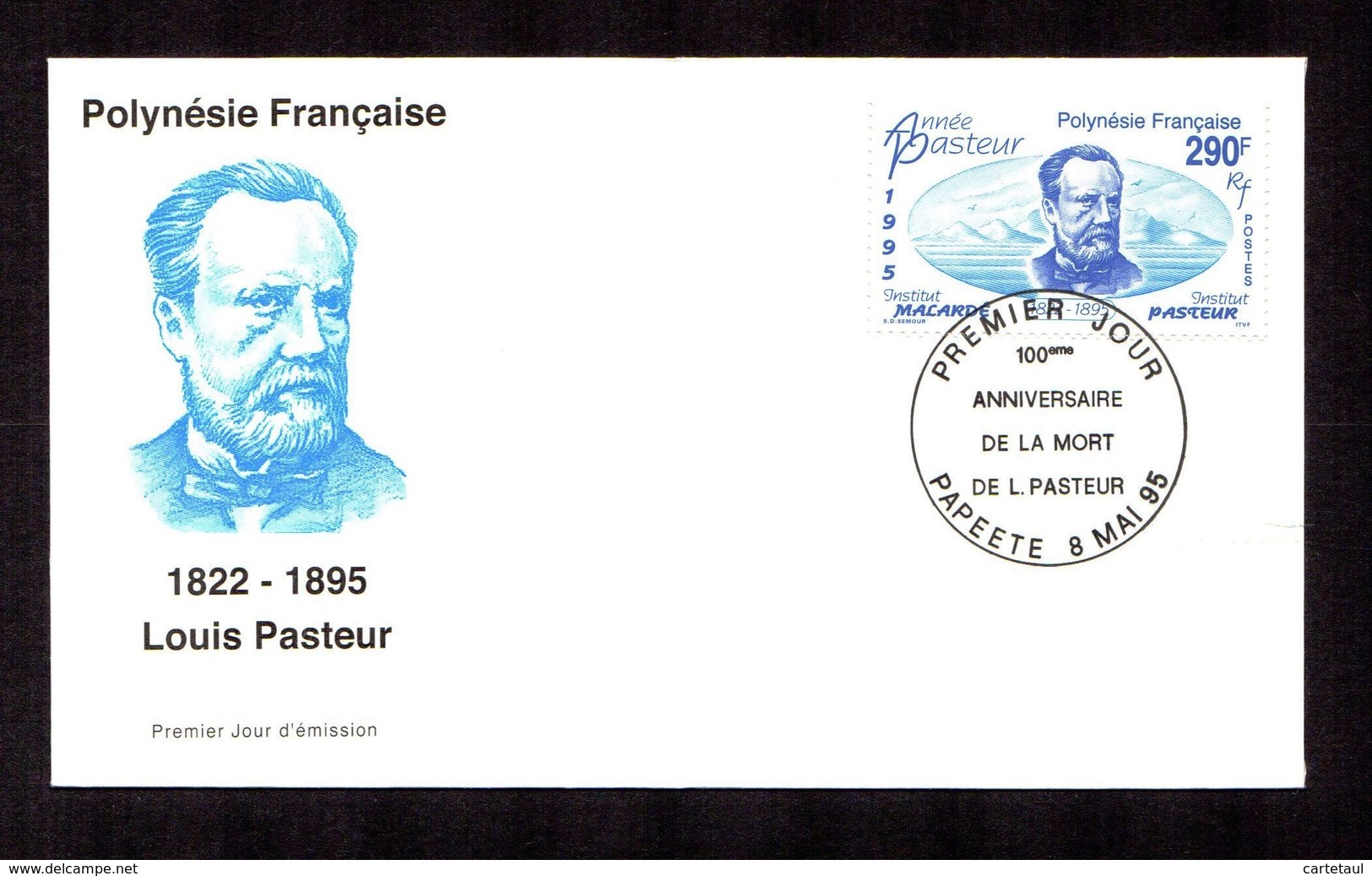 POLYNESIE FRANçAISE 1995   LOUIS PASTEUR  Sur Enveloppe FDC  SUPERBE - Lettres & Documents