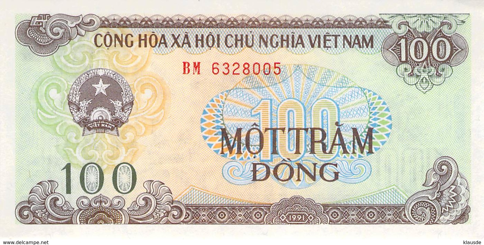 100 Dong Vietnam 1991 UNC - Vietnam