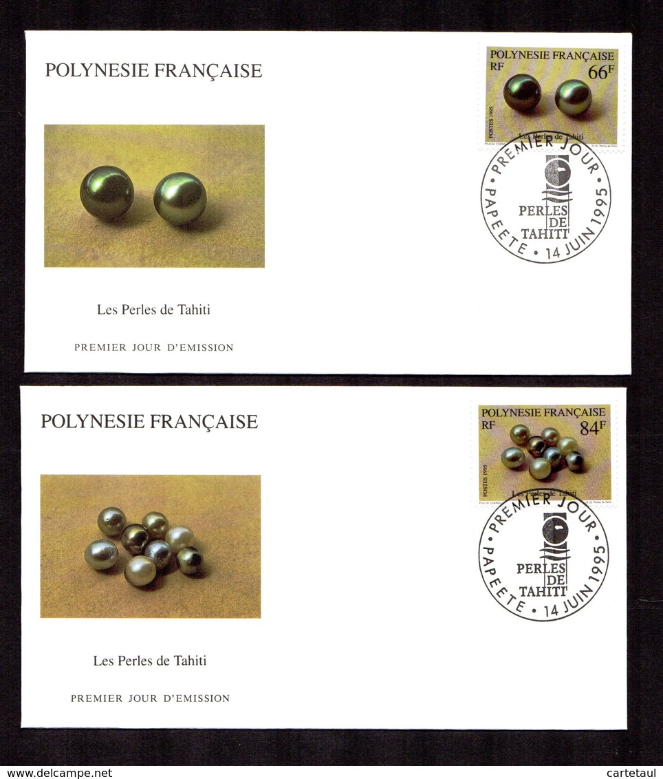 POLYNESIE FRANçAISE 1995   Perles De Tahiti   Sur 2 Enveloppes FDC  SUPERBE - Lettres & Documents