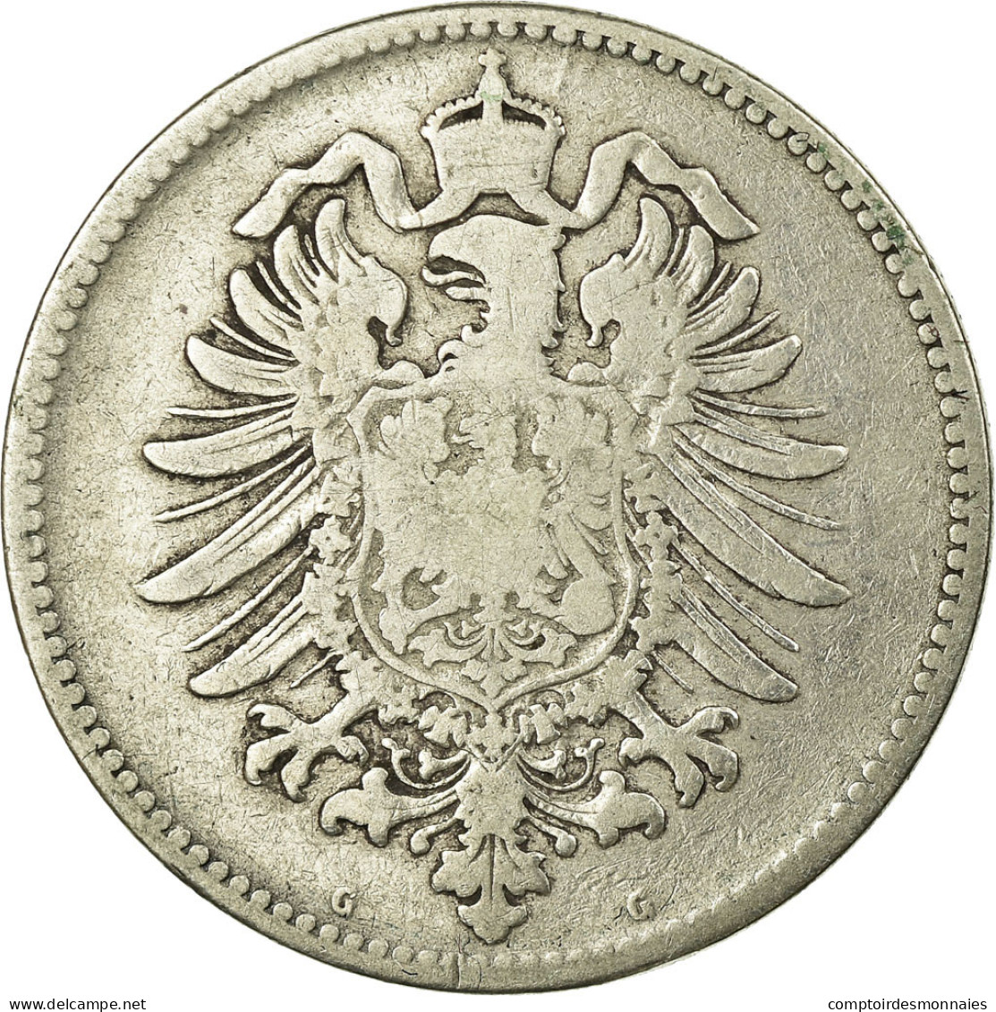 Monnaie, GERMANY - EMPIRE, Wilhelm I, Mark, 1876, Karlsruhe, TB, Argent, KM:7 - 1 Mark