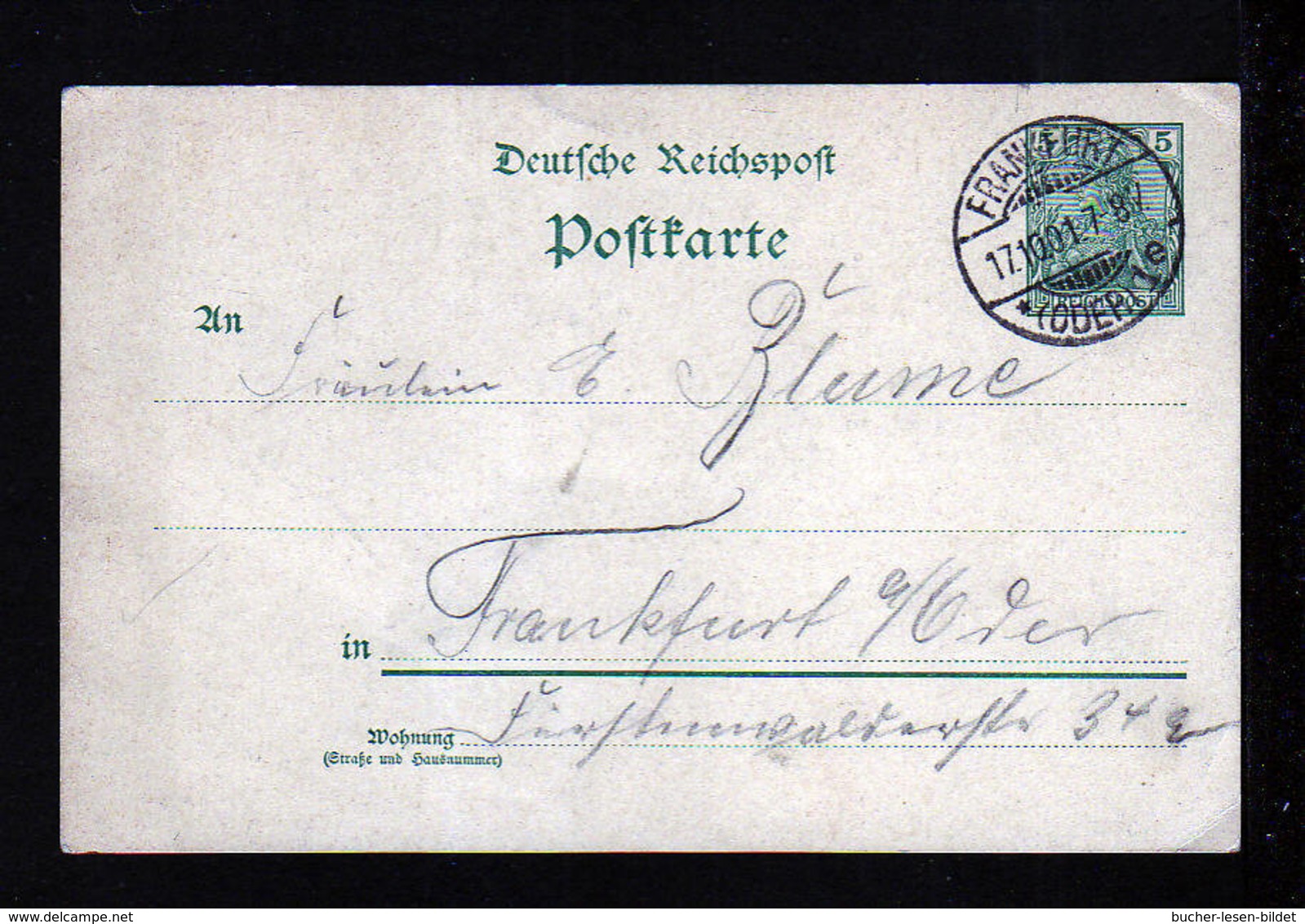 1901 - 5 Pf. Privat Ganzsache Frankfurt/O. - Bild "Elefant" - Gebraucht - Eléphants