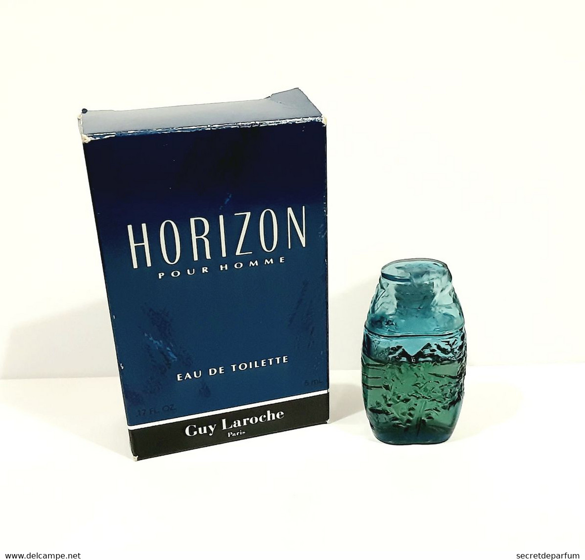 Miniatures De Parfum  HORIZON  Pour Homme De  GUY LAROCHE  EDT 5 Ml + Boite - Miniatures Hommes (avec Boite)